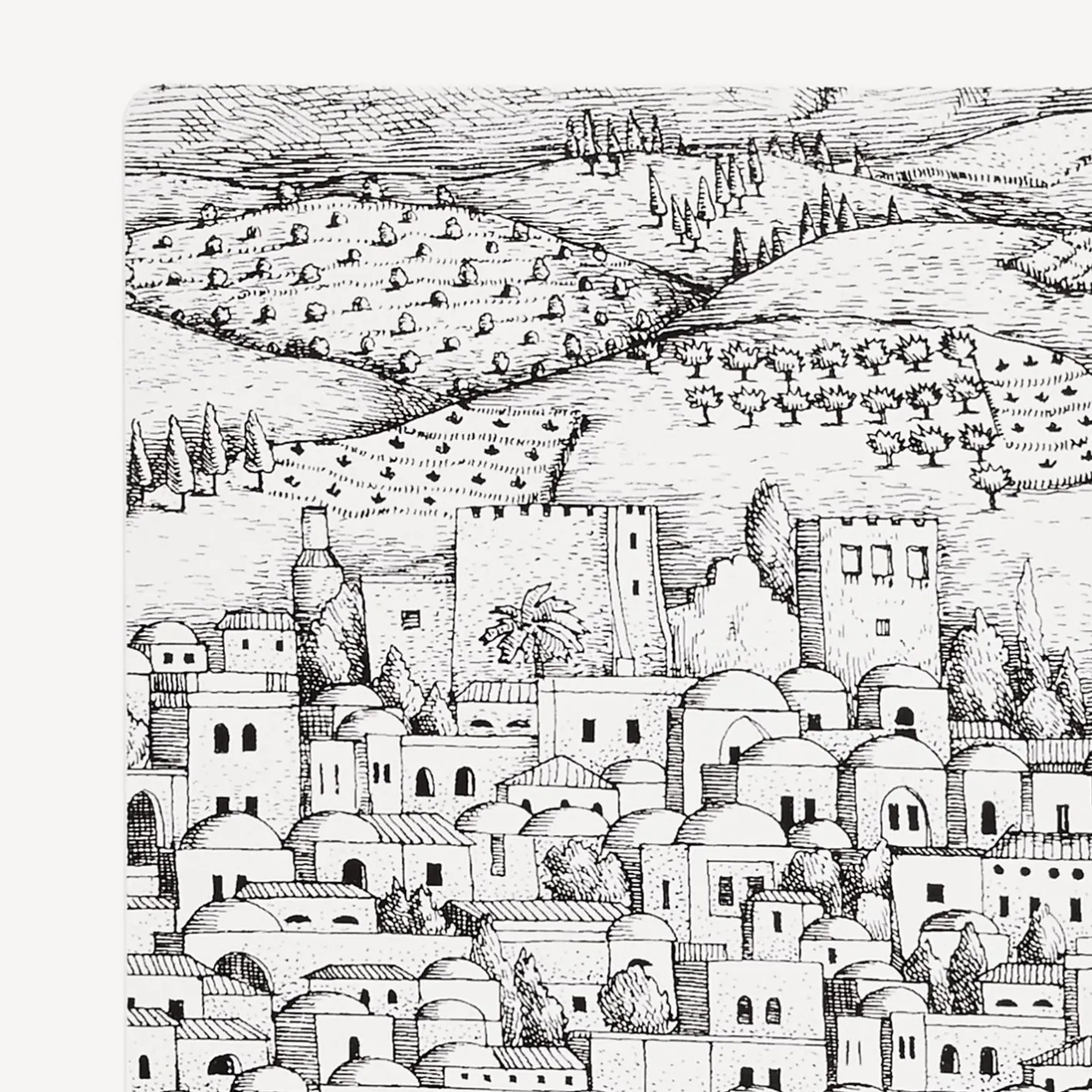 Fornasetti Fermalibri^Fermalibri Gerusalemme Bianco Nero