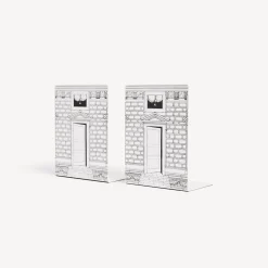 Fornasetti Fermalibri^Fermalibri Porta Bianco Nero