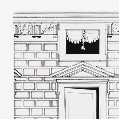 Fornasetti Fermalibri^Fermalibri Porta Bianco Nero