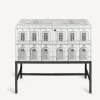 Fornasetti Armadietti^Gabinetto Architettura Rialzato Bianco Nero