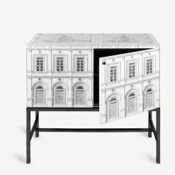 Fornasetti Armadietti^Gabinetto Architettura Rialzato Bianco Nero