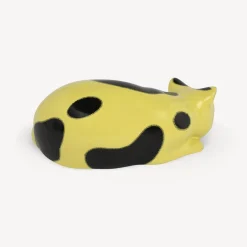 Fornasetti Gatti In Ceramica^Gatto Macchiato Giallo/Nero