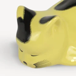 Fornasetti Gatti In Ceramica^Gatto Macchiato Giallo/Nero