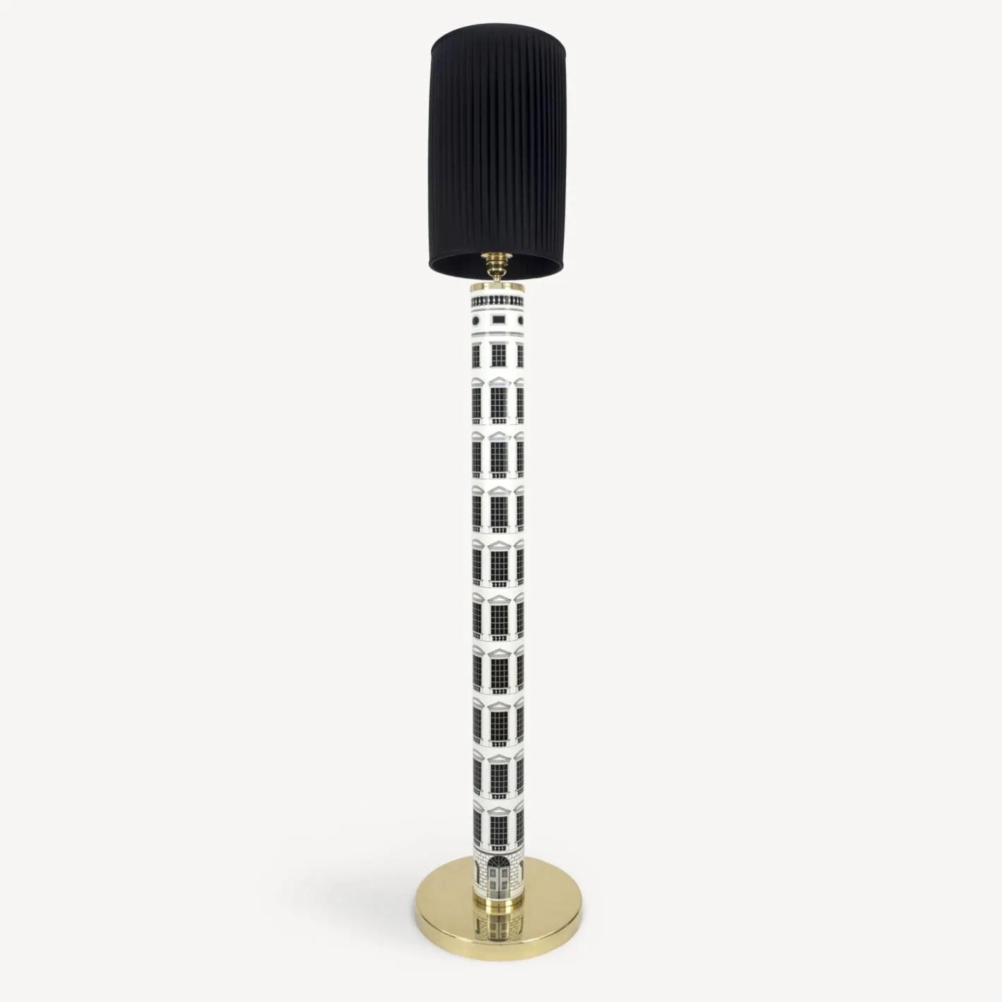 Fornasetti Lampade E Paralumi^Lampada Da Terra Architettura Bianco Nero