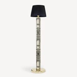 Fornasetti Lampade E Paralumi^Lampada Da Terra Facciata Quattrocentesca Nero/Avorio