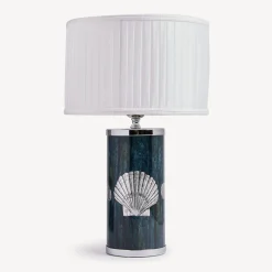 Fornasetti Lampade E Paralumi^Lampada Piccola Giro Di Conchiglie Argento/Blu