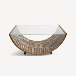 Fornasetti Tabelle^Libri Sulla Tavola Curva Multicolore