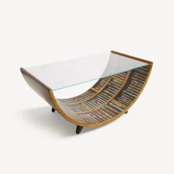 Fornasetti Tabelle^Libri Sulla Tavola Curva Multicolore
