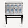 Fornasetti Armadietti^Madia Piccola Rialzata Architettura Celeste Bianco/Nero/Azzurro