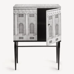 Fornasetti Armadietti^Madia Piccola Rialzata Architettura Bianco Nero