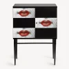 Fornasetti Armadietti^Madia Piccola Rialzata Kiss Bianco/Nero/Rosso