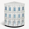 Fornasetti Armadietti^Mobile Ad Angolo Architettura Celeste Bianco/Nero/Azzurro