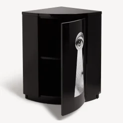Fornasetti Armadietti^Mobile Ad Angolo Serratura Bianco Nero