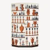 Fornasetti Armadi Curvi^Mobile Bar Curvo Poliedrico Vasi Multicolore