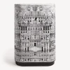 Fornasetti Armadi Curvi^Mobile Curvo Citta Che Si Rispecchia Bianco Nero