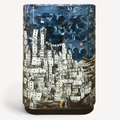 Fornasetti Armadi Curvi^Mobile Curvo Citta Di Carte Multicolore