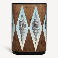 Fornasetti Armadi Curvi^Mobile Curvo Cuspide Celeste Multicolore