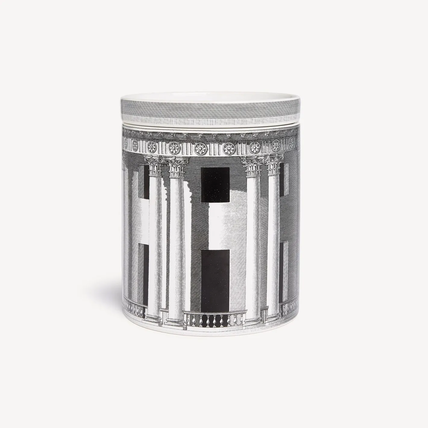 Fornasetti Candele Profumate^Nel Mentre Candela Profumata Grande - Architettura Decor - Immaginazione Fragranza Bianco Nero