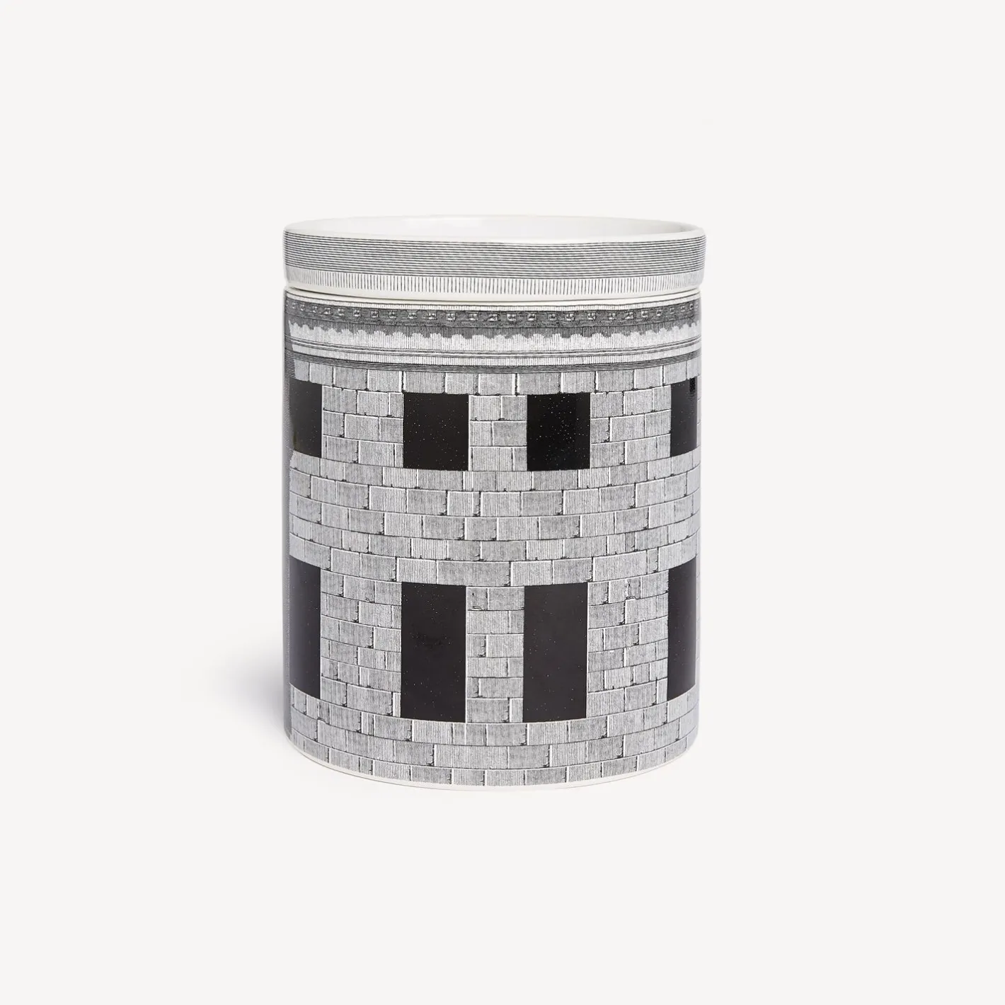 Fornasetti Candele Profumate^Nel Mentre Candela Profumata Grande - Architettura Decor - Immaginazione Fragranza Bianco Nero