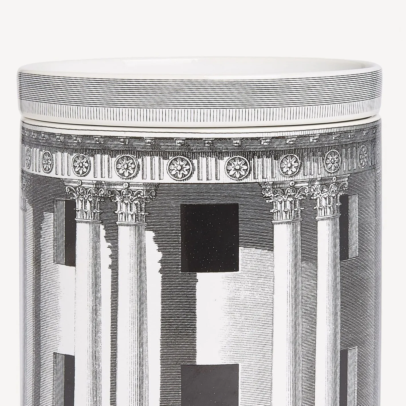 Fornasetti Candele Profumate^Nel Mentre Candela Profumata Grande - Architettura Decor - Immaginazione Fragranza Bianco Nero