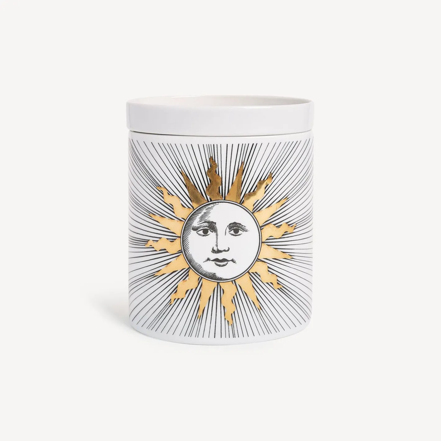 Fornasetti Candele Profumate^Nel Mentre Candela Profumata Grande - Soli Decor - Fragranza Immaginazione Bianco/Nero/Oro