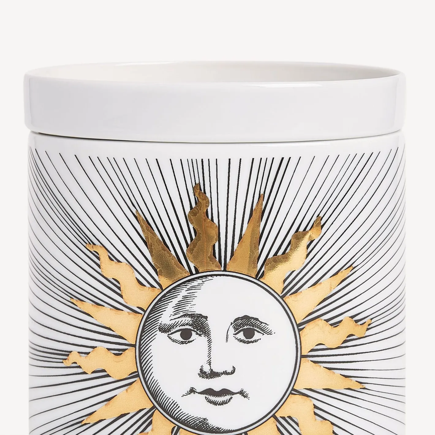 Fornasetti Candele Profumate^Nel Mentre Candela Profumata Grande - Soli Decor - Fragranza Immaginazione Bianco/Nero/Oro