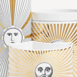 Fornasetti Candele Profumate^Nel Mentre Set Di Tre Candele Profumate - Soli Decor - Fragranza Immaginazione Bianco/Nero/Oro