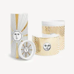 Fornasetti Candele Profumate^Nel Mentre Set Di Tre Candele Profumate - Soli Decor - Fragranza Immaginazione Bianco/Nero/Oro