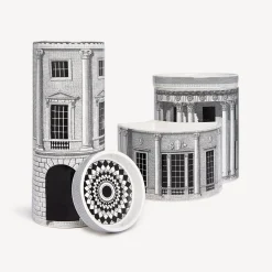 Fornasetti Candele Profumate^Nel Mentre Set Di Tre Candele Profumate - Architettura Decor - Immaginazione Fragranza Bianco Nero