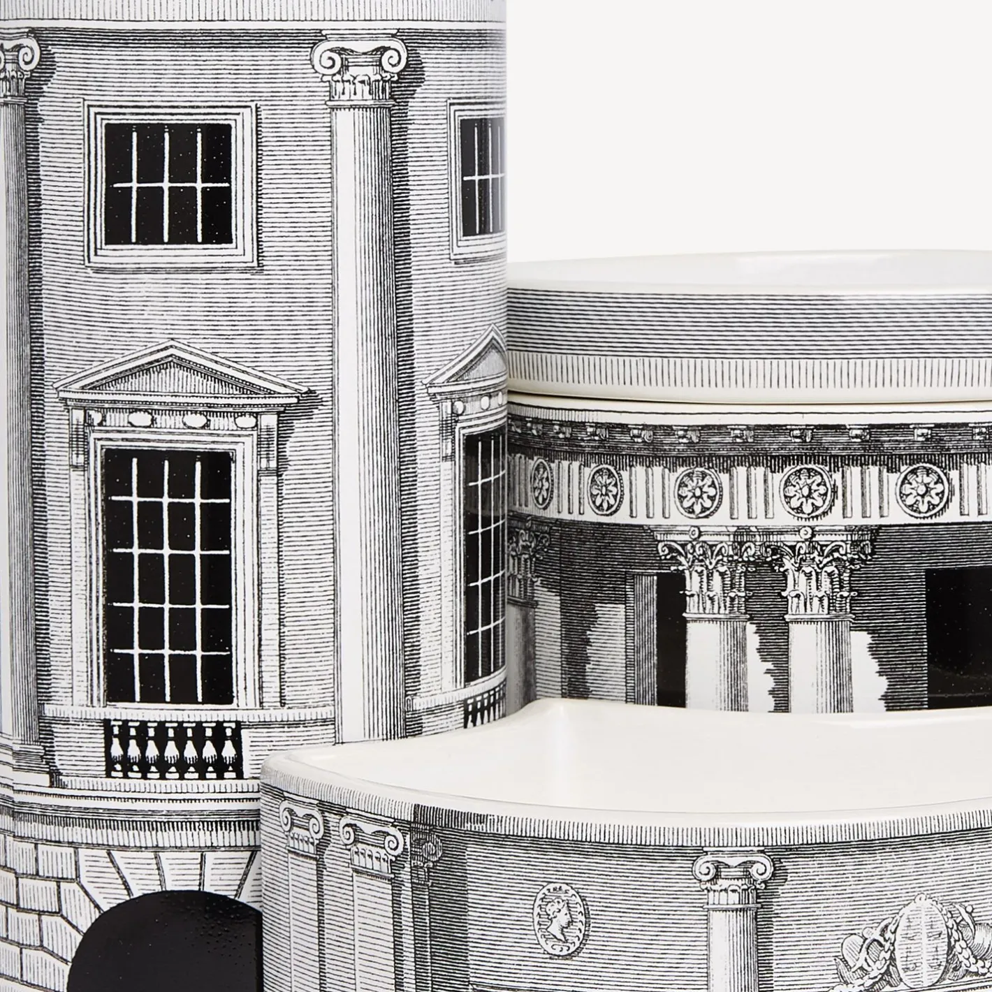 Fornasetti Candele Profumate^Nel Mentre Set Di Tre Candele Profumate - Architettura Decor - Immaginazione Fragranza Bianco Nero