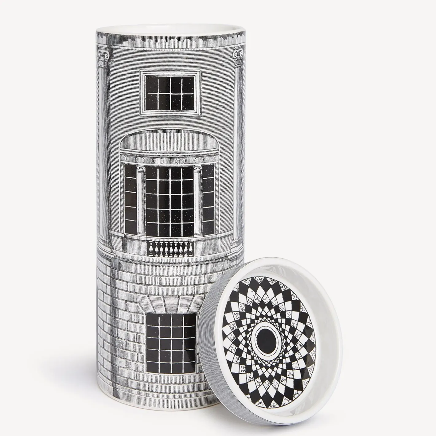 Fornasetti Candele Profumate^Nel Mentre Set Di Tre Candele Profumate - Architettura Decor - Immaginazione Fragranza Bianco Nero