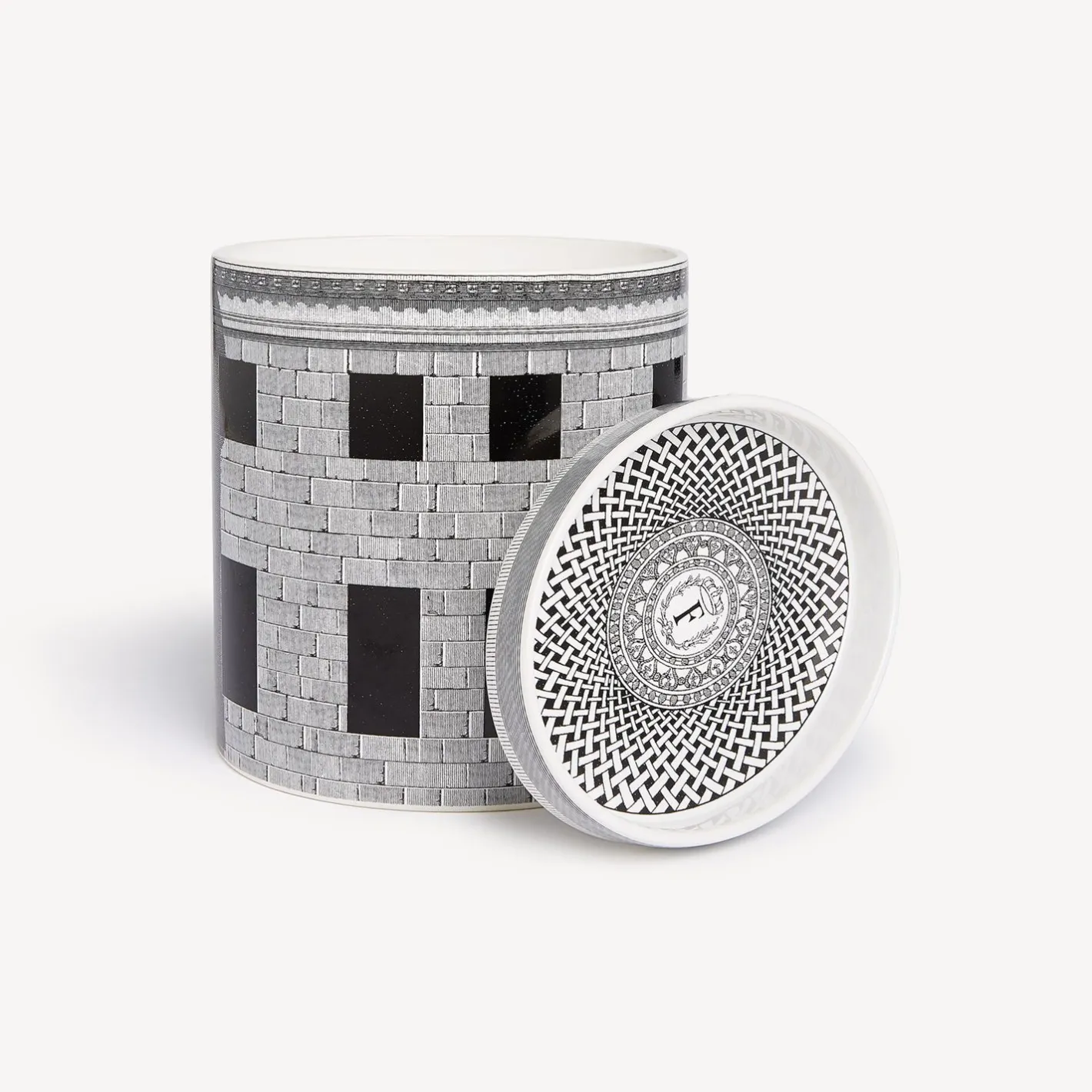 Fornasetti Candele Profumate^Nel Mentre Set Di Tre Candele Profumate - Architettura Decor - Immaginazione Fragranza Bianco Nero