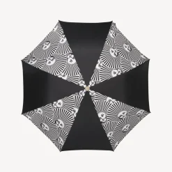 Fornasetti Gli Ombrelli^Ombrello Pieghevole Soli A Ventaglio Bianco Nero