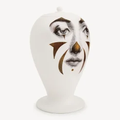 Fornasetti Vasi^Pagliaccio Di Vasi Bianco/Nero/Oro
