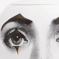 Fornasetti Vasi^Pagliaccio Di Vasi Bianco/Nero/Oro