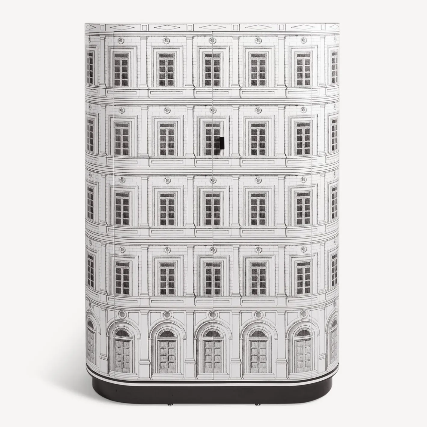 Fornasetti Armadi Curvi^Palazzo Curvo Bianco Nero