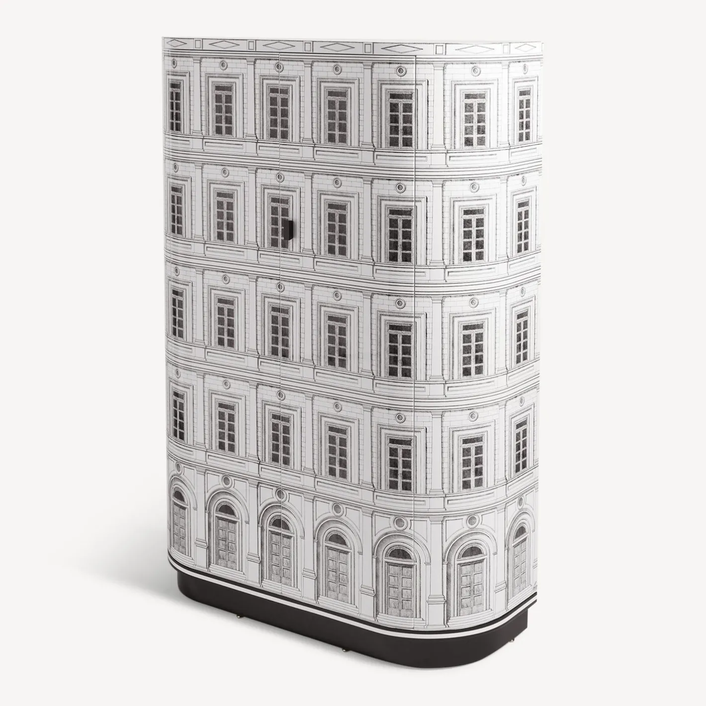 Fornasetti Armadi Curvi^Palazzo Curvo Bianco Nero