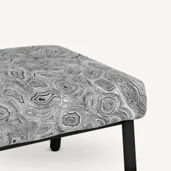 Fornasetti Salotti^Panca Da Esterno In Malachite Bianco Nero