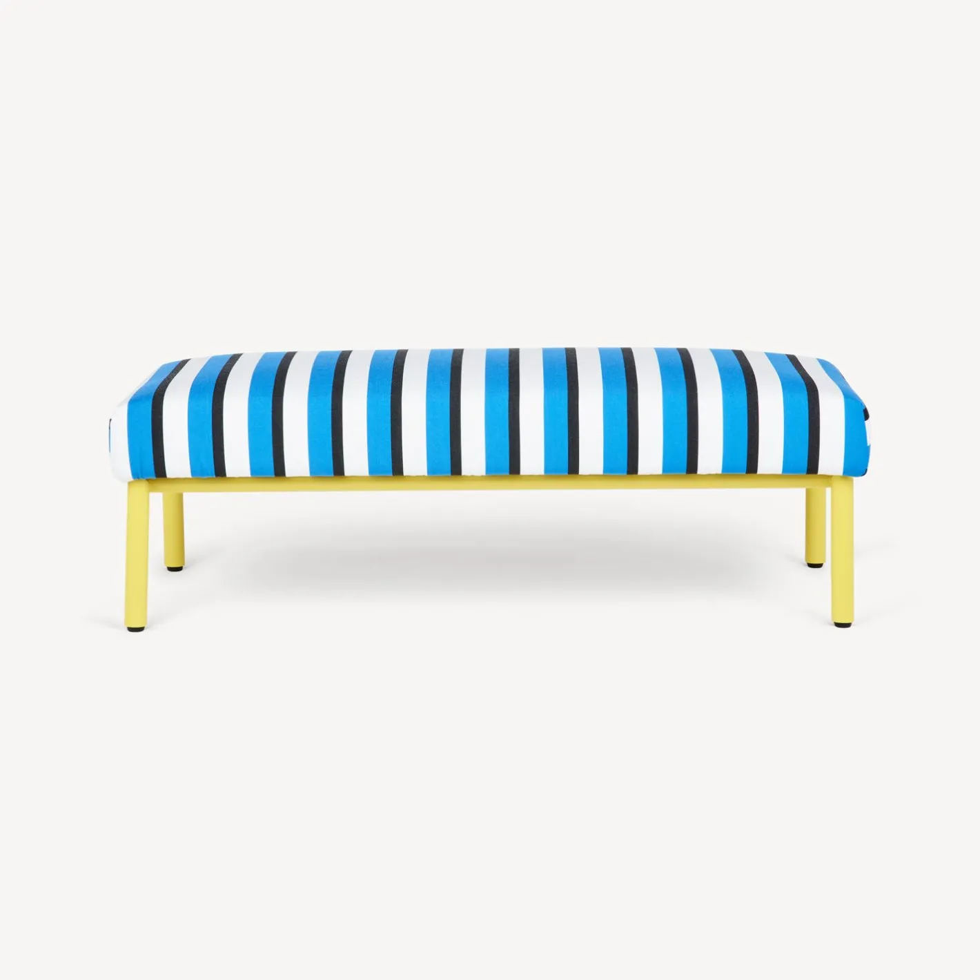 Fornasetti Salotti^Panchina Da Esterno Rigato Turchese/Bianco/Giallo