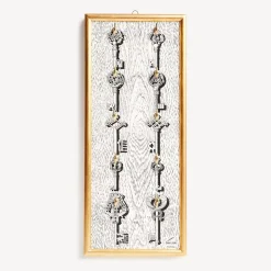 Fornasetti Pannelli Decorativi^Pannello Portachiavi Bianco Nero