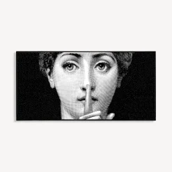 Fornasetti Pannelli Decorativi^Pannello Silenzio Bianco Nero