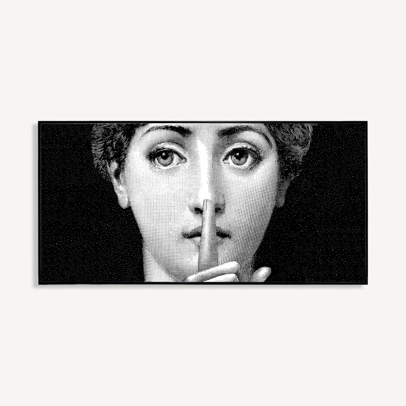 Fornasetti Pannelli Decorativi^Pannello Silenzio Bianco Nero