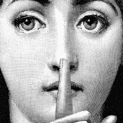 Fornasetti Pannelli Decorativi^Pannello Silenzio Bianco Nero