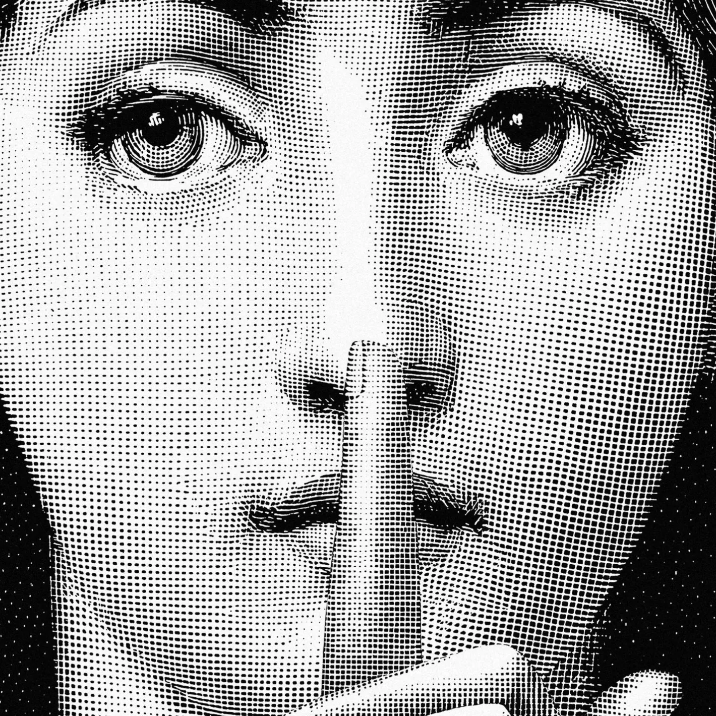 Fornasetti Pannelli Decorativi^Pannello Silenzio Bianco Nero