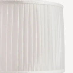 Fornasetti Lampade E Paralumi^Paralume Cilindrico In Tessuto Plissettato Bianco