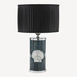 Fornasetti Lampade E Paralumi^Paralume Cilindrico In Tessuto Plissettato Nero