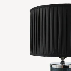 Fornasetti Lampade E Paralumi^Paralume Cilindrico In Tessuto Plissettato Nero