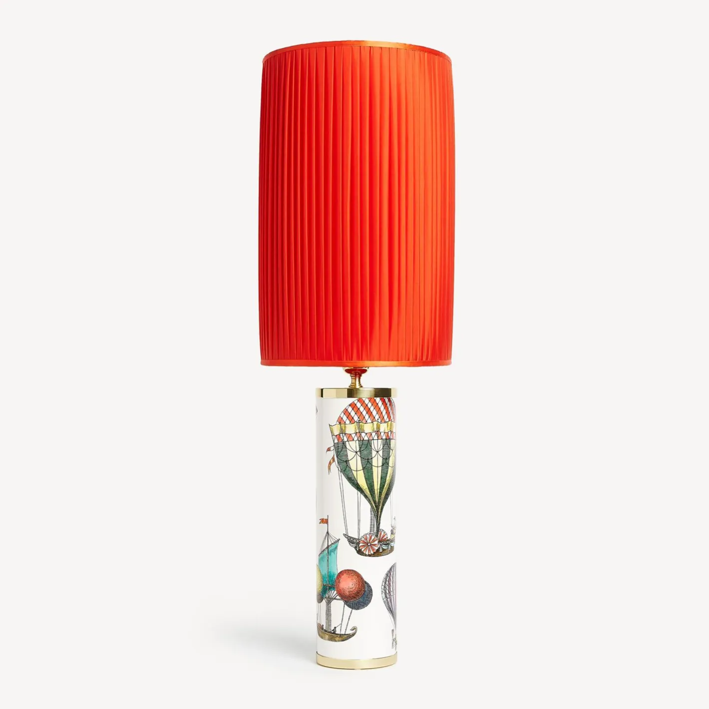Fornasetti Lampade E Paralumi^Paralume Cilindrico Plissettato Rosso