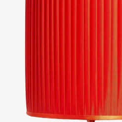 Fornasetti Lampade E Paralumi^Paralume Cilindrico Plissettato Rosso