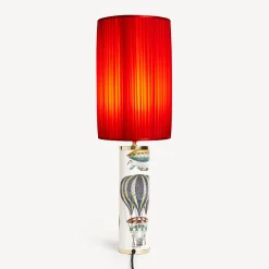 Fornasetti Lampade E Paralumi^Paralume Cilindrico Plissettato Rosso